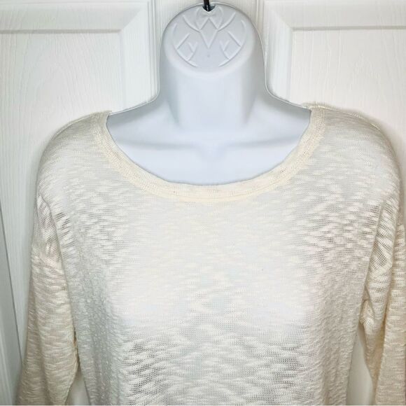 Love And Let Love Slub Lace Back Top Blue Ivory Cream S Junior - Picture 4 of 9